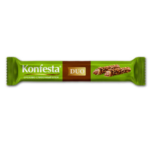 Конфеты «Konfesta DUO» с нежным орехово-сливочным кремом в хрустящей вафле и ореховой обсыпке