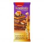 Шоколад молочный с карамельно-кремовой начинкой и арахисом