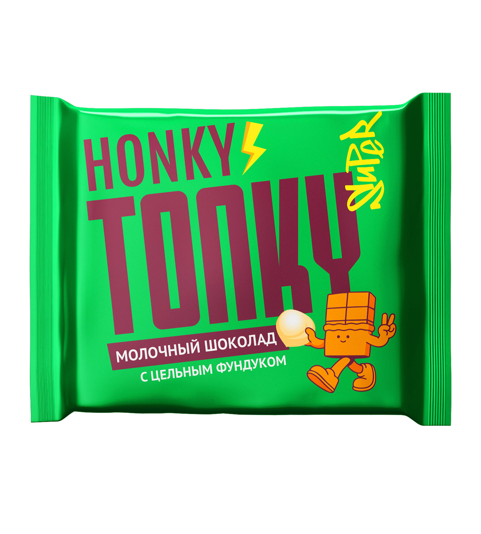 Шоколад молочный с цельным фундуком Honki Tonki, 55 г