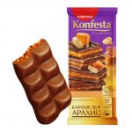 Шоколад молочный с карамельно-кремовой начинкой и арахисом